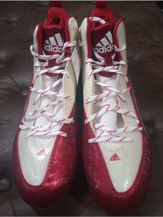 New Adidas Crazyquick 2.0 Mid Soccer/Football Cleats Red & White   Size 15 main image 14